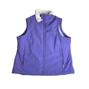 L.L. Bean Women's size L Light Purple Sleeveless Fleece-Lined Cozy Vest GorpCore